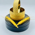 Altın Kaplama Yıldız İşleme Bilezik 2.00 cm 22 Ayar Bilezik 013